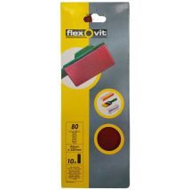 Flexovit 1/3 Sanding Sheets Plain Medium 80 Grit (pack 10) Flv26320