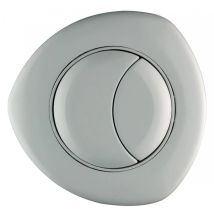 Siamp Pneumatische Zwei-Tasten-Bedienung Unterputz bündig weiß – Metall-Finish