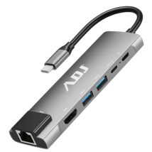 Docking Type C Multiport 6in1 Usb3.02+hdmi1+rj45+usbc Pd+data