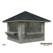 Abri De Jardin En Bois Bianca 8,3 M2 Set 105 Traité Gris