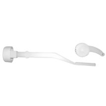 Regiplast – Knopf mit Schaft für Spülkasten JOKER 500 – Weiß – Spülmechanismus – 10cm