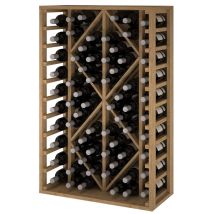 Astigarraga – Botellero de madera de roble claro para 44 botellas – 105 x 68 x 32 cm – 14 kg