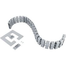 Cube Sl Kabelschlange, Kabelkanal Kabelführung Kabelmanagement + Flexible 2d/3d-funktion, Kunststoff Alufarbig 750 Mm
