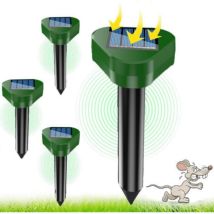 Aiperq – Répulsif À Ultrasons Solaire Pour Taupes Et Rongeurs – Ip66 Imperméable – Fréquence 400 À 1000 Hz – Autonomie 3 À 5 Jours