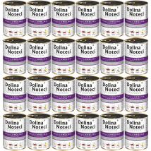 Dolina Noteci Nassfutter für Hunde mit Kaninchen und Cranberry – 24 Dosen à 400g