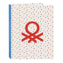 4-ring-ordner - Safta - Benetton Topitos - Kinder - Cremewhite - 26,5 X 33 Cm