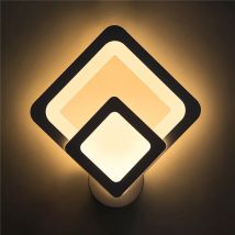 Partenopea Utensili - Applique Lampada Da Parete Per Muro A Led 12w Moderna Rombi Luce Per Internos