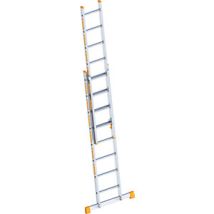Escalera Extensible De Aluminio De 2 Piezas Extraíble 2 X 8