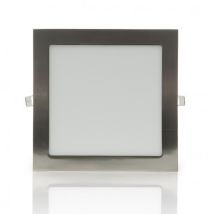Mille Lucciole - Pannello Led Quadrato Acciaio Nickel Slim 24w Ip20 Incasso Faro Faretto Downlight Naturale 4500k