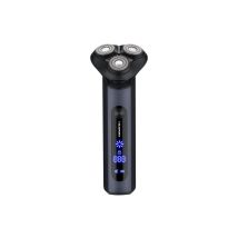 Blaupunkt MSR711 Herrenrasierer – USB-aufladbar – 3 Scherköpfe – IPX6 wasserdicht – 200 Minuten Akkulaufzeit – Schwarz