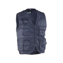 Gilet JUBA Fisherman Blu Navy Taglia M – Poliestere + Cotone – Multitasche