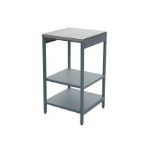 Sweeek - Outdoor-küche Aus Stahl Mit 2 Regalböden L 49 Cm