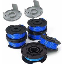 8 Packs 0.065 Inch Line Trimmer Replacement Spool For Ryobi 18v 24v 40v, Fits Ryobi One+ Ac14rl3a, 11ft Cordless Line Trimmer, 6 Spools + 2 Trimmer 