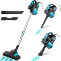 Aspirateur Balai Filaire 3 En 1 - Inse - 18000 Pa - 600 W - Filtre Hepa - Bleu