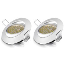 Brandson - 2x Led Einbaustrahler Schwenkbar Warmweiß 3000k Deckenspot / Deckenstrahler 5w - 320 Lumen