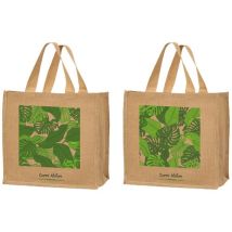 Sac à déchets – 30 L – Sac cabas en jute décoré de feuilles – Volume, Charge maximale – SPHERE