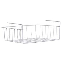 Premier Housewares - 0509718 Cestino Di Stoccaggio, Sotto Mensola, 26 X 39 X 14 Cm, Bianco