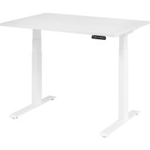 Bümö Schreibtisch "serie-xdkb" Elektrisch Höhenverstellbar Mit Memoryfunktion, Tischplatte 120 X 80 Cm In Weiß, Gestell In Graphit