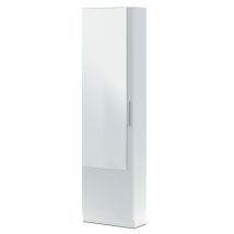 Zapatero 1 puerta con espejo blanco artik – 180 cm alto x 50 cm ancho x 22 cm profundidad – Tablero de partículas melaminizado