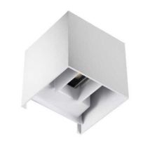 6w Lampada Cob Led Cubo Applique Parete 220v Luce Biemissione 600lm Regolabile Ip65 Bianco Freddo