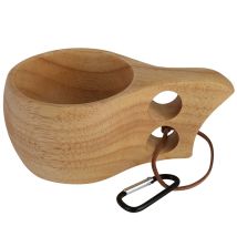Tasse En Bois D'Hévéa À Double Trou, Tasse À Café Kuksa, Tasse À Eau, Tasse En Bois Personnalisée