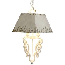 Suspension Élégante Métal Effet Vieilli Pour Déco Chic - Beige Vieilli Patiné