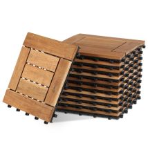 Jopassy Set Di Piastrelle Per Terrazzo 30x30 Cm In Legno,piastrelle Per Pavimenti In Legno Di Acacia,pavimento In Piastrelle Di Legno,piastrelle A 