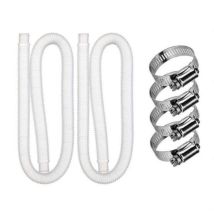 Manguera De Repuesto Para Piscinas Elevadas: 2 Mangueras De Bomba De Filtro Suave Con 4 Abrazaderas Metálicas (diámetro: 32 Mm, Longitud: 1,5 M)