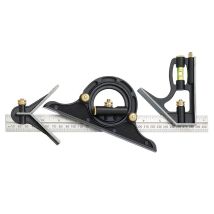 Fisher – Combination Square Set 300mm (12in) – Steel – Angle Finder, Spirit Level, Removable Scriber