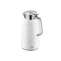 Isolierkanne Skyline – Edelstahl / Glas – 1,0 l – Höhe 25,5 cm – Durchmesser 13 cm – Farbe kokosweiß matt