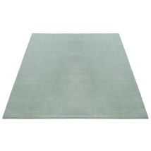Floornovo Hochflor Teppich Grün Einfarbig - 290 X 200 Cm - Besonders Weicher Teppich Wohnzimmer & Badezimmerteppich - Pflegeleicht - Vielseitig 