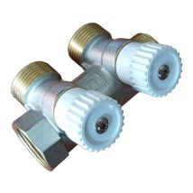 Modularer Wasserverteiler 3/4 Zoll 2-teilig – Messing – Ideal für Garten- und Landschaftsbau