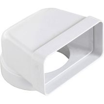 FIRST – Vertikale Kurve 150x70 mm für Lüftungssysteme – ABS – Weiß