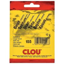 Clou – Pulverbeize 12 g dunkelrot – wasserlöslich – für unbehandelte Holzoberflächen – 250 ml für ca. 1-2 m³
