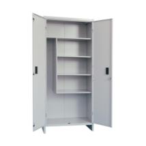 PROMETAL Kleiderschrank 2 Türen – 179 x 60 x 40 cm – Grau – Bausatz