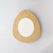 Belight - Plafoniera Triangolare In Metallo Laccato Con Decorazione Oro Antico E Led Integrato H.5 - Ø 40