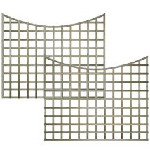 Premier 6ft X 5ft Concave Top Standard Square Garden Trellis Panel