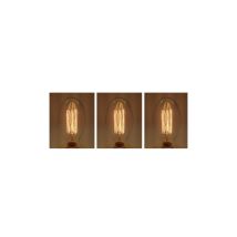 Vintage Glühbirnen E27 BT75 – 3 Stück – 40W – 220-240V – Warmweiß – 17x8cm