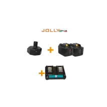 Jolly Italia - Kit Alimentazione Jollyitalia Per Pettine V34 2 Batterie Litio 18v 9ah E Carica