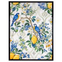 Signes Grimalt Cuadro Novedad Cuadro Pajaros Y Limones Novedad Amarillo 3x60x80cm 38323