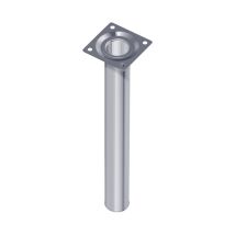 Pies De Muebles De Acero Tubular Blanco 800mm Ronda 30mm D (por 4)