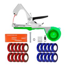 Kit Legatrice Per Piante Professionale Con 40 Nastri Bicolore E 10.000 Graffette – Macchina Legatrice In Acciaio 31 Cm – Impugnatura Ergonomica E 