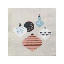 Eglo Servietten X-mas Kugeln Pasig Bunt 16,5 X 16,5 Cm - 20er Pack Servietten