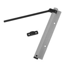 EHS – Türschließerfeder Michel 57204 – Aluminium – Langlebig – Silber/Schwarz – Inklusive Befestigungsschrauben