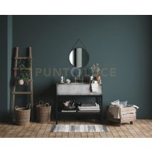 Boite A Design - Delia Specchio Da Parete Tondo Con Cornice Effetto Pelle D.55cm