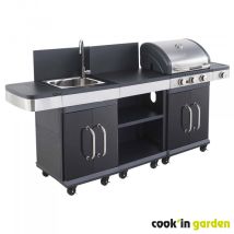 Conjunto Fidgi 3 + Mesa Auxiliar + Fregadero - Cook In Garden