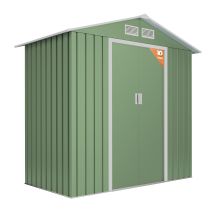 Gartenhaus Wasabi Light Green 2,57 M2 - 10 Jahre Garantie - 196x131x196cm Metall-schuppen