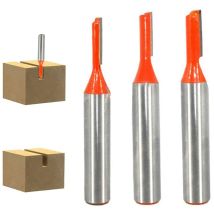 Shining House - 8mm Fraise Droite Defonceuse, 3 Pièces Fraises À Défoncer Carbure De Tungstène Mèche De Routeur Droite À Simple Flûte Fraise À Bois-