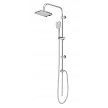 DIAMOND Duschset – 200 mm Regenduschkopf – Messing, Edelstahl – 5-Funktions-Brause – Wassersparsystem – Hygienezertifikat