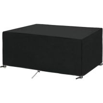 Gartenmöbel-abdeckung, 200 X 160 X 75 Cm, 420d Oxford, Schwarz, Rechteckig, Für Gartentisch, Schutzplane, Gartentisch, Outdoor-möbel, Wasserdicht, 
